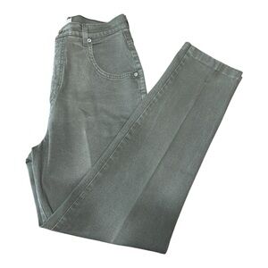 FRENCH DRESSING Paris Vintage Army Green Gray High Rise Straight Leg Denim Jeans